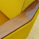 Mid-century yellow velvet sofa, 1960s