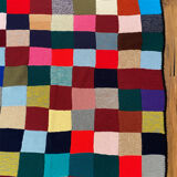 Handmade wool crocheted Granny square blanket