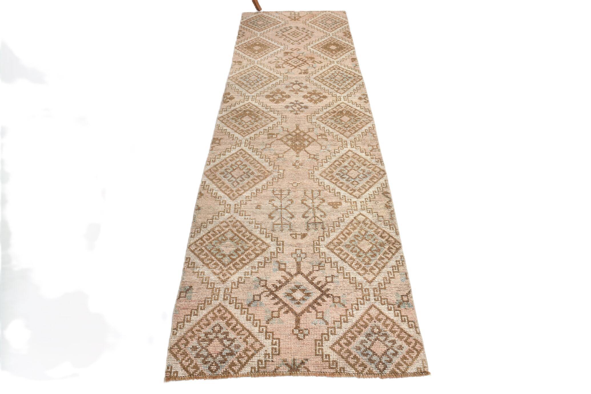 3x9 Brown Cream Classic Persian Runner Rug, 87x283Cm