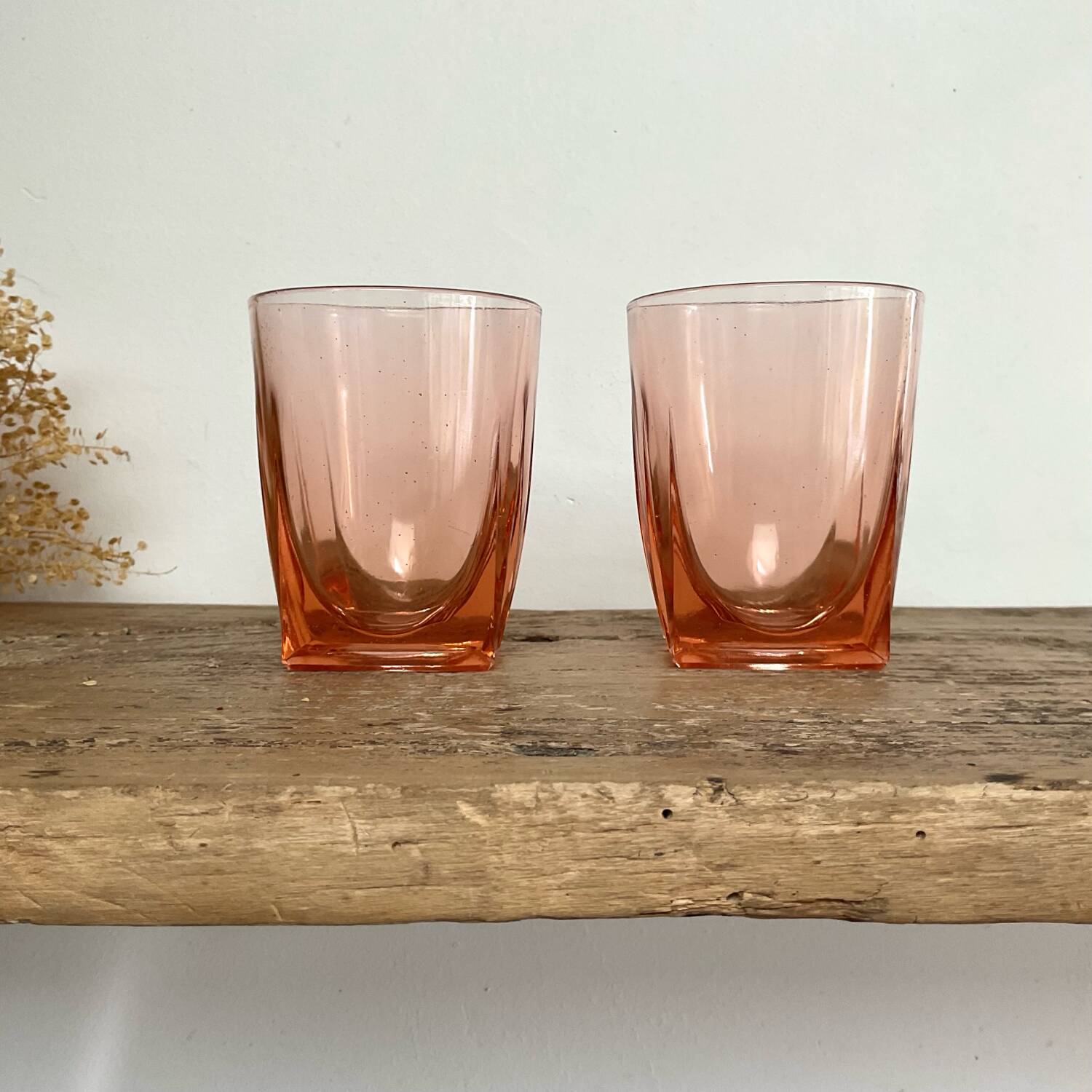 4 vintage “art deco” Rosaline glasses