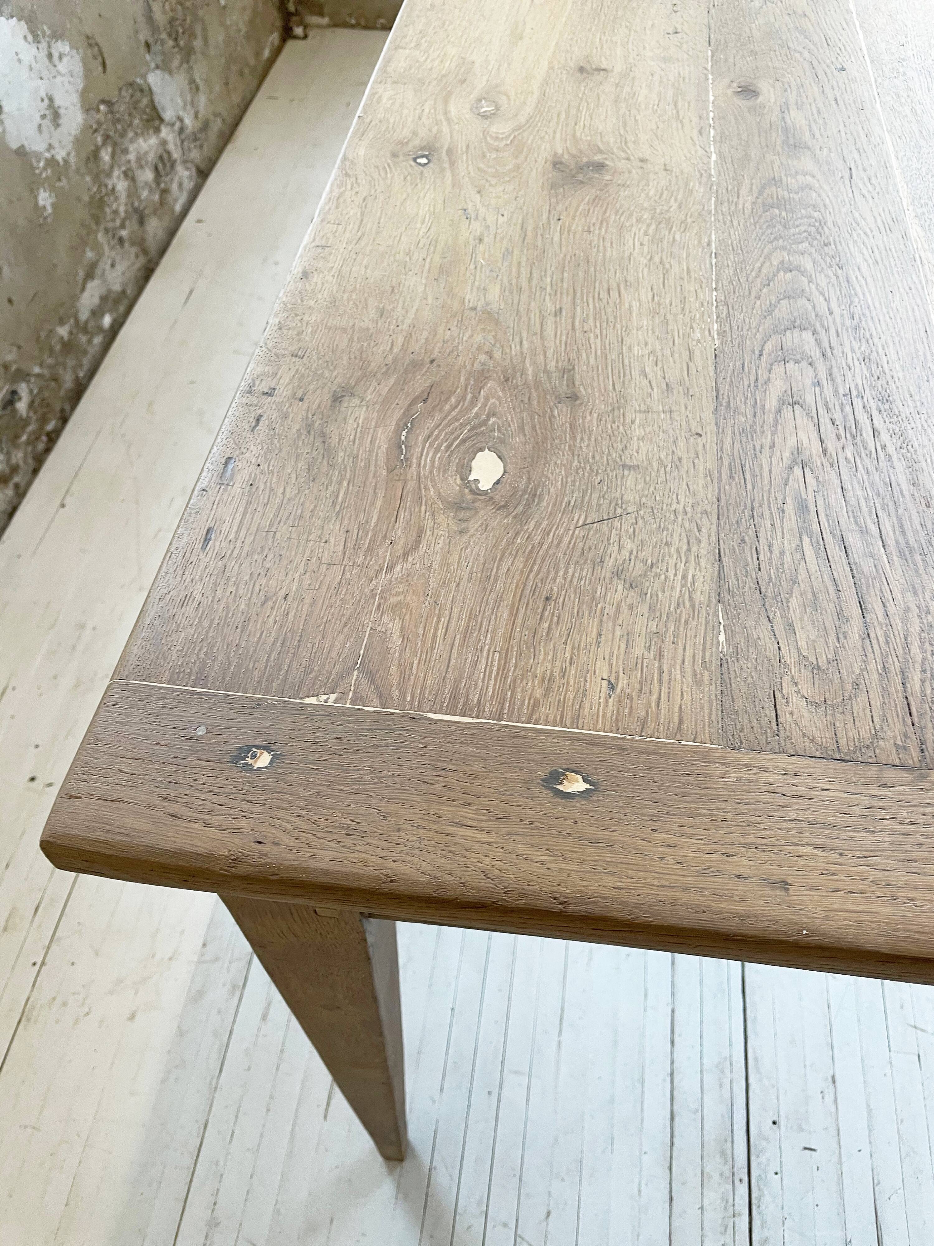 2m oak farm table
