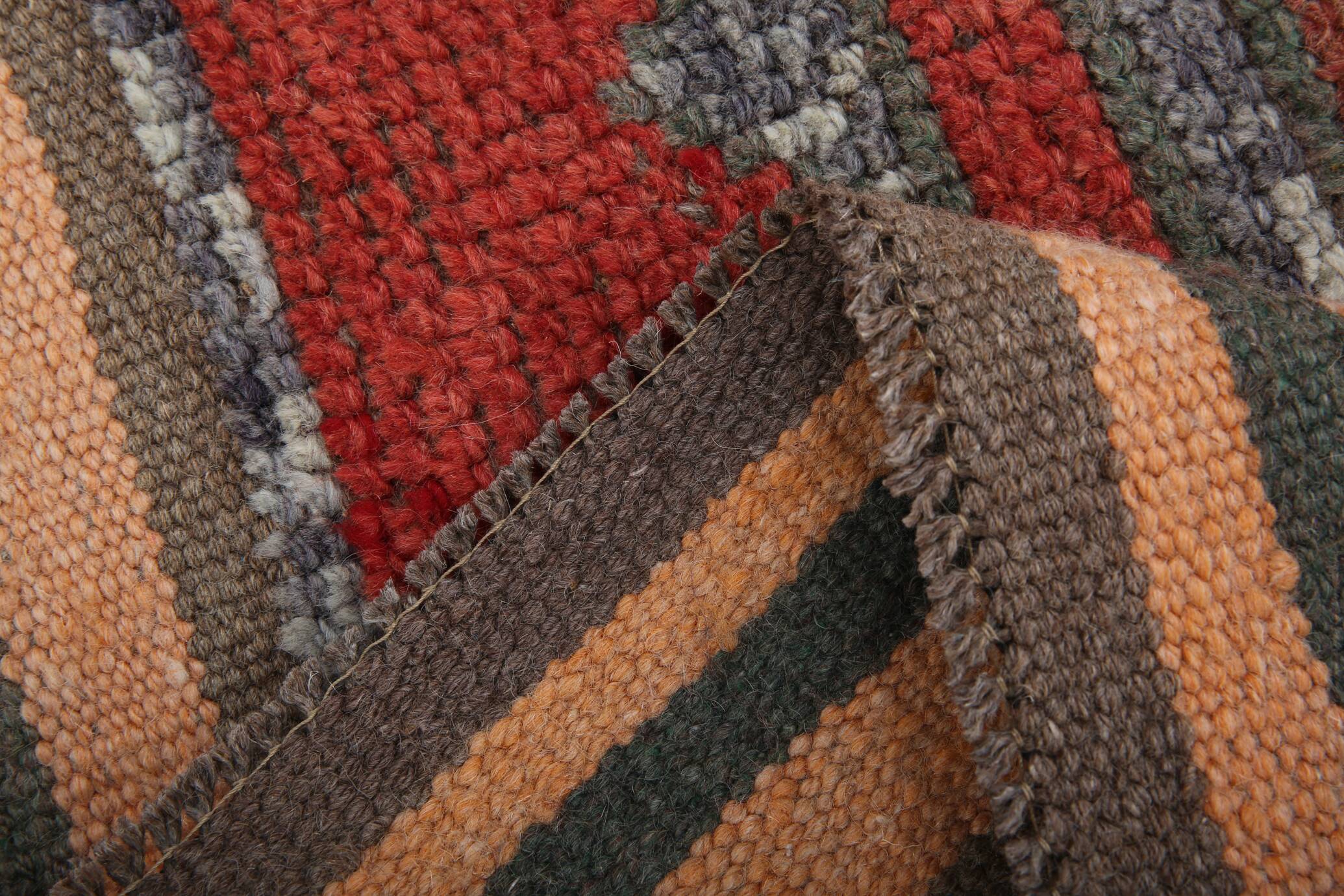 3x10 Wine Red Brown Turkish Runner Rug, 97x325Cm