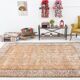 7x10 Pale Orange Floral Vintage Rug, 204x296Cm