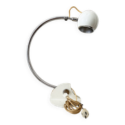 Lamp designed by luci cinisello - origin milan, italy - material: chromed metal painted white - height