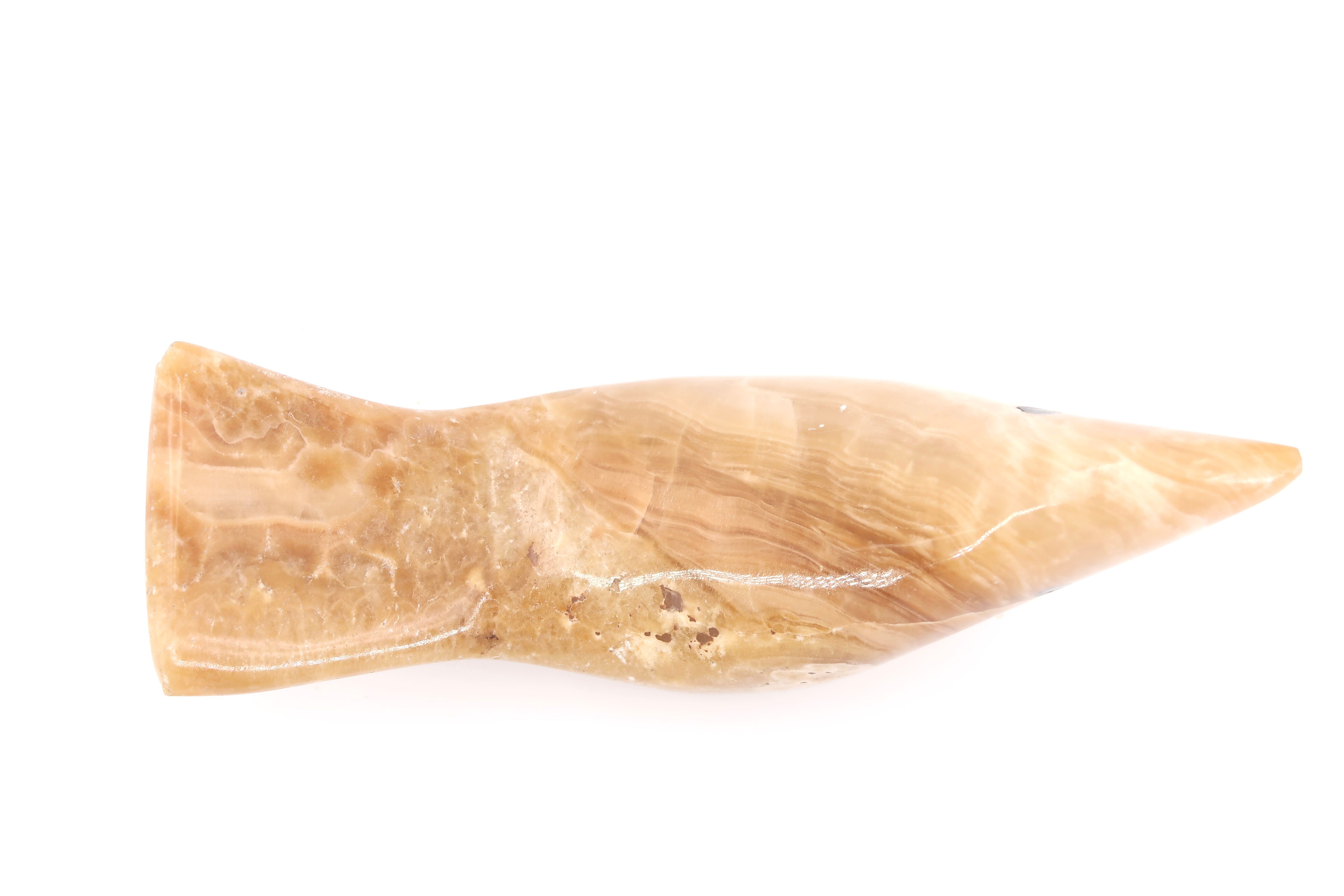 Moroccan alabaster bird paperweight, 70s