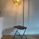 Floor lamp with magazine rack and shelf 50's