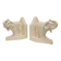 French Art Deco Ceramic Bookends in Elephant Motif, 1930s