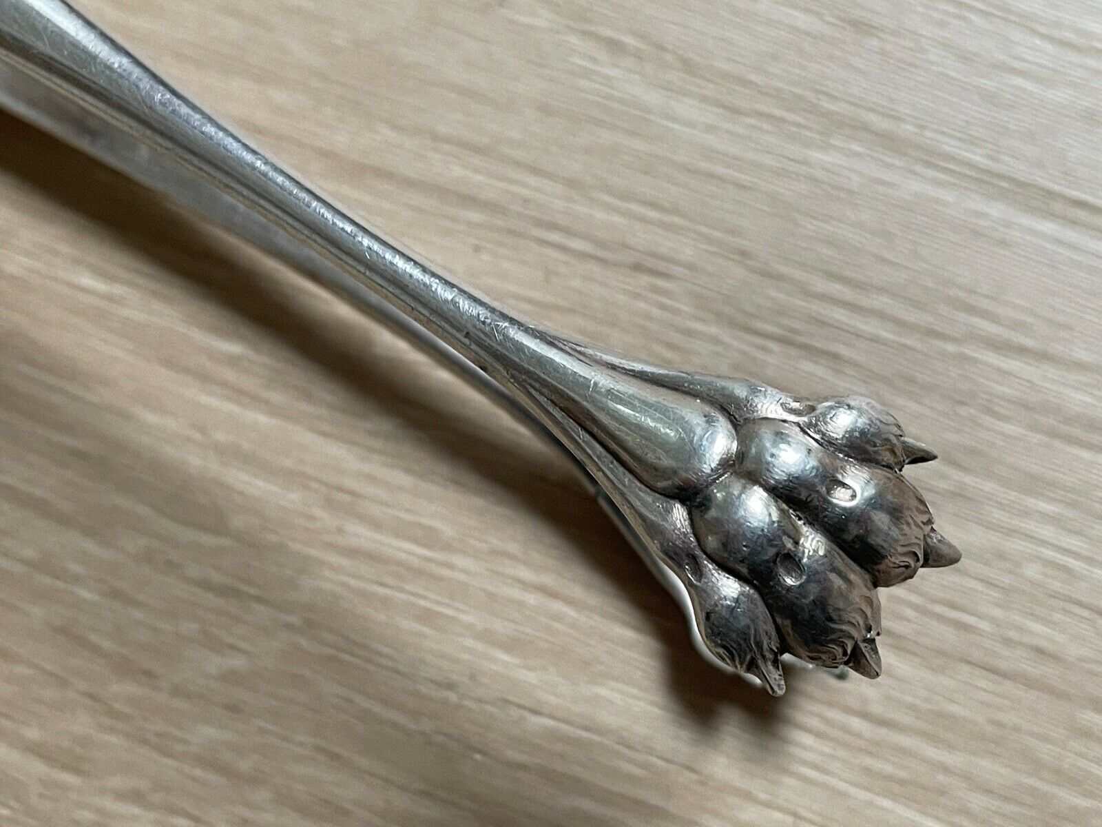 Silver Metal Sugar Clamp Christofle Model Lion's Paw