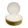 X6 petites assiettes porcelaine Limoges londe avec dorure