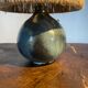 Table lamp in stoneware / ceramic 60s lampshade rope