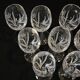 12 White Wine Glasses in Arques Crystal, Fleury Cut Flamépis Pattern
