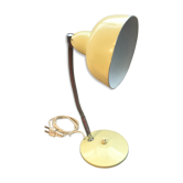 Lampe de bureau Aluminor métal beige bras flexible + globe alu années 70 vintage