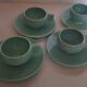 4 cups and saucers Robj Paris Villeroy and Boch Art Deco