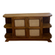 Unique old TV cabinet in raw solid oak.
