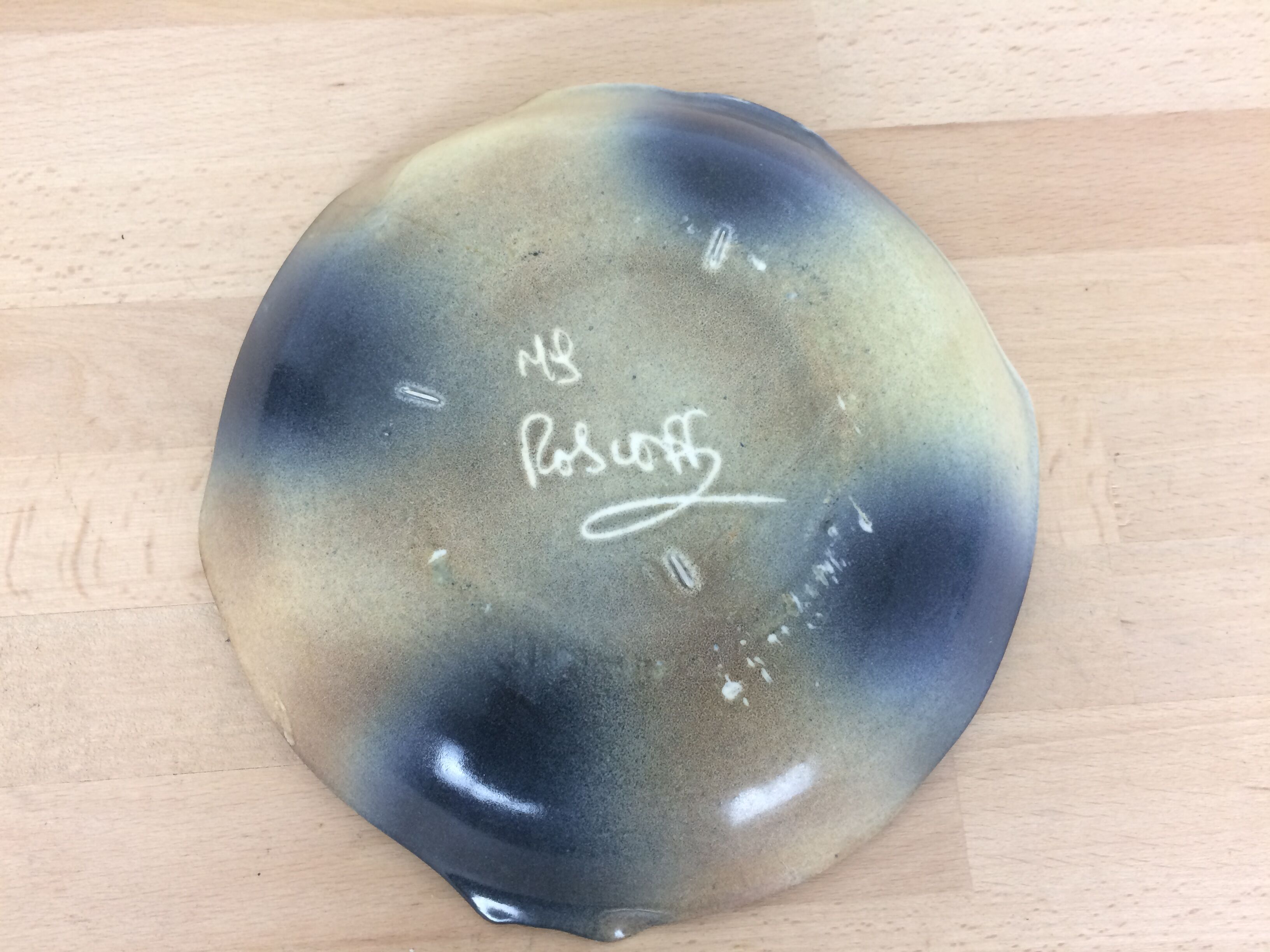 Fish dish in blue green ceramic