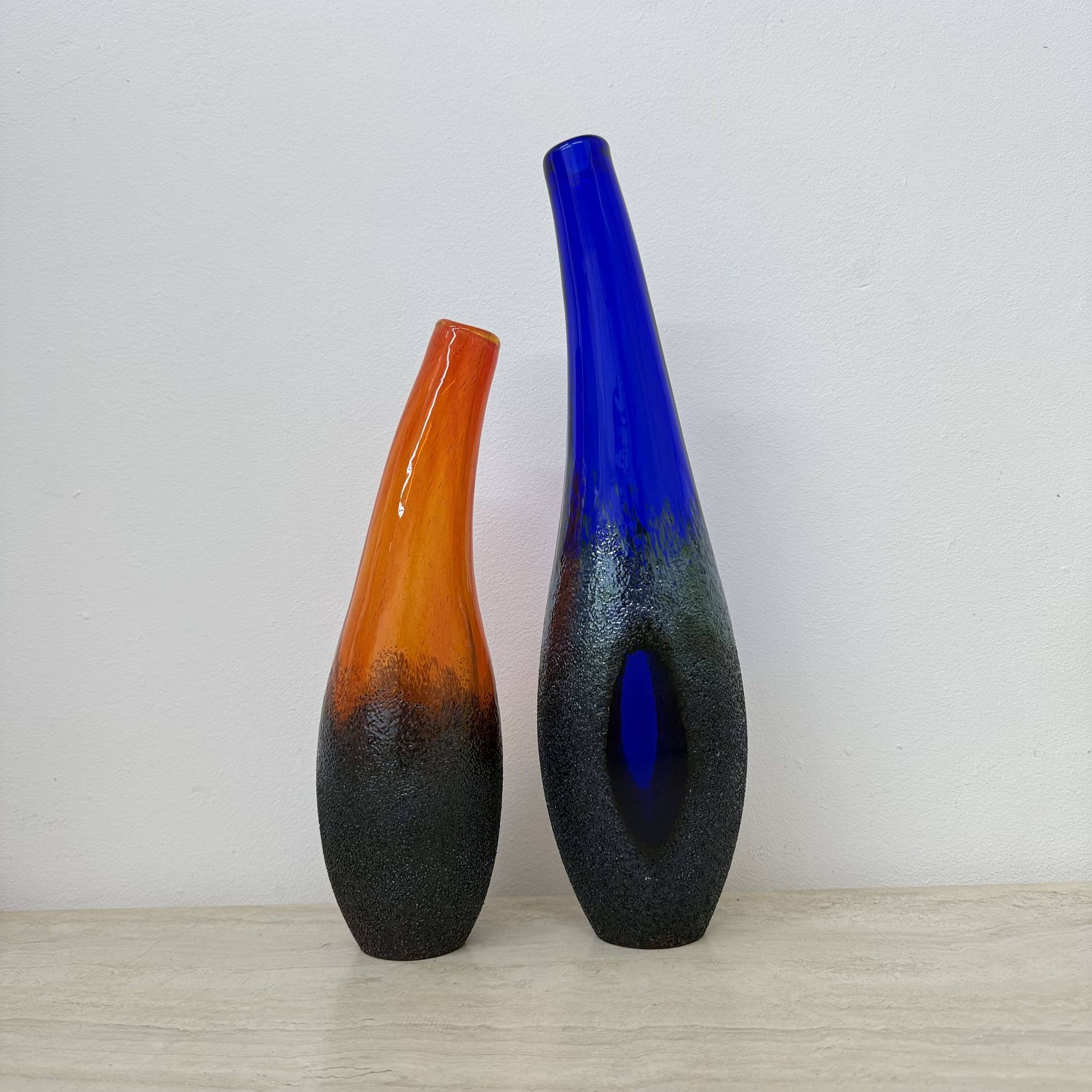 Ensemble de 3 vases Moonlanding de Monica Backstrom pour Kosta Boda Sweden