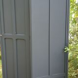 Black parisian wardrobe made of solid wood