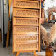 Vintage 1960s chest of drawers / chiffonnier with tapered legs and rattan.