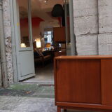 Two-door teak storage unit from the 1960s