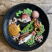 Vintage decorative plate in majolica