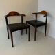 Chaise Jacob Hermann en cuir et palissandre