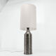 Silver ceramic lamp foot by Bitossi for Bergoms 1960