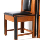 8 Art Deco modernist chairs in oak by Fa. Randoe Haarlem, 1920