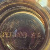 set of 2 smoked yellow amber vintage Pernod SA glasses