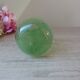 Small carafe in blown and bubble glass green color signed biot vintage
