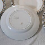 Set of 6 dinner plates, Digoin Sarreguemines, Valence model
