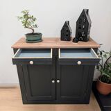 Midnight gray Parisian sideboard