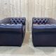 Pair of 2-seater leather Chesterfield sofas from the 1990s by Thomas LLOYD