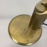 Large Modernist 60cm Table Lamp in Brass and Metal by Florian Schulz, Germany, 1970s