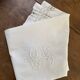 White cotton pillowcase with CS monogram