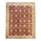 Indian Ziegler Rug, Large Rust Wool Handknotted Carpet, Livingroom Rug