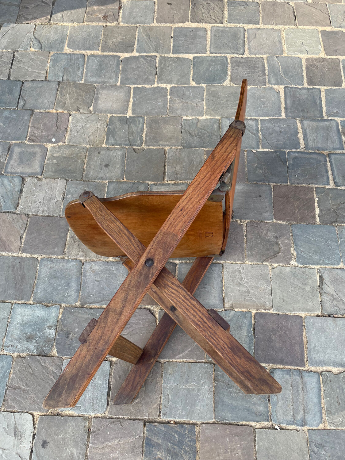 US army landing wooden folding chair