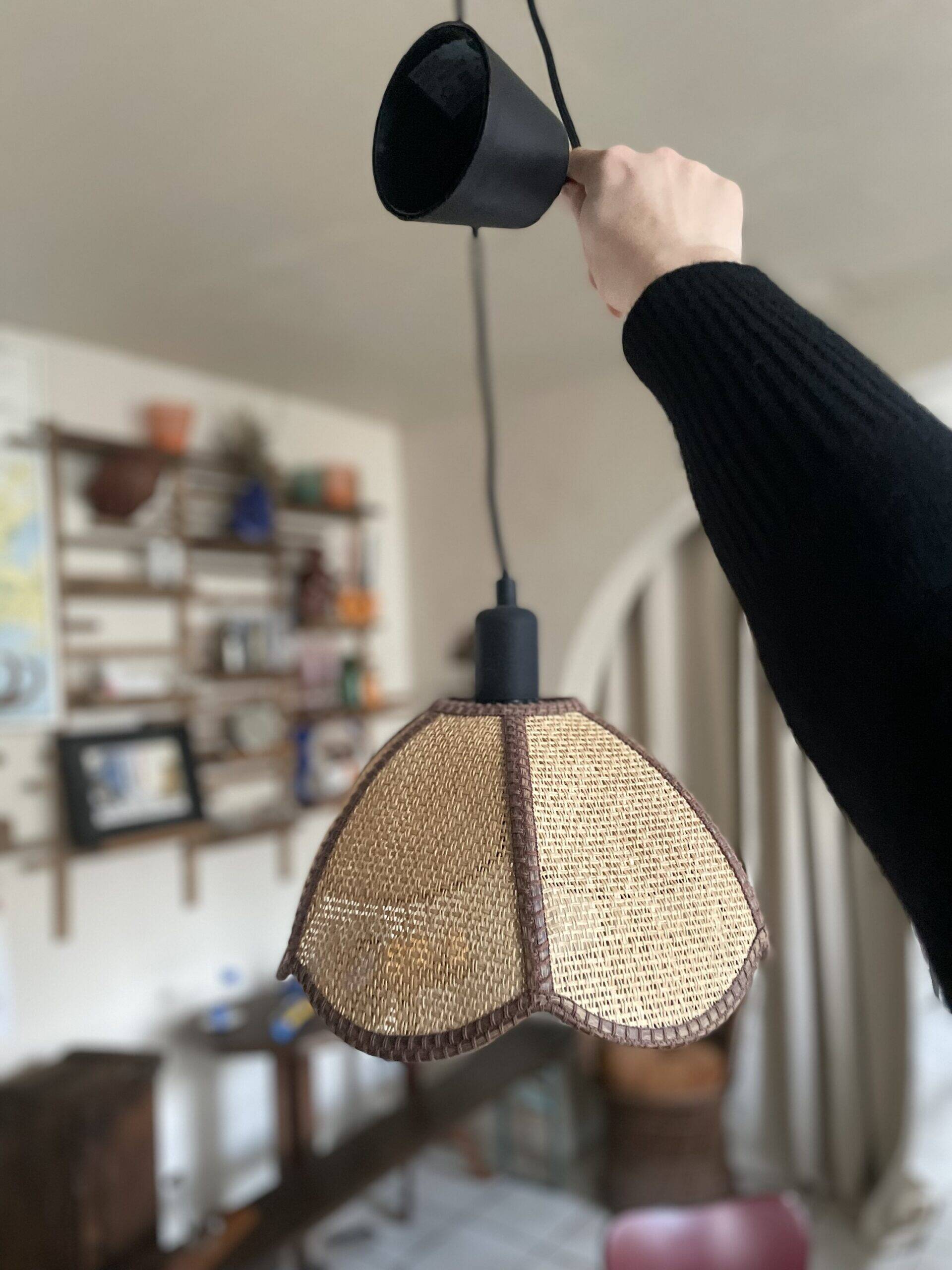 Suspension fleur en fibres