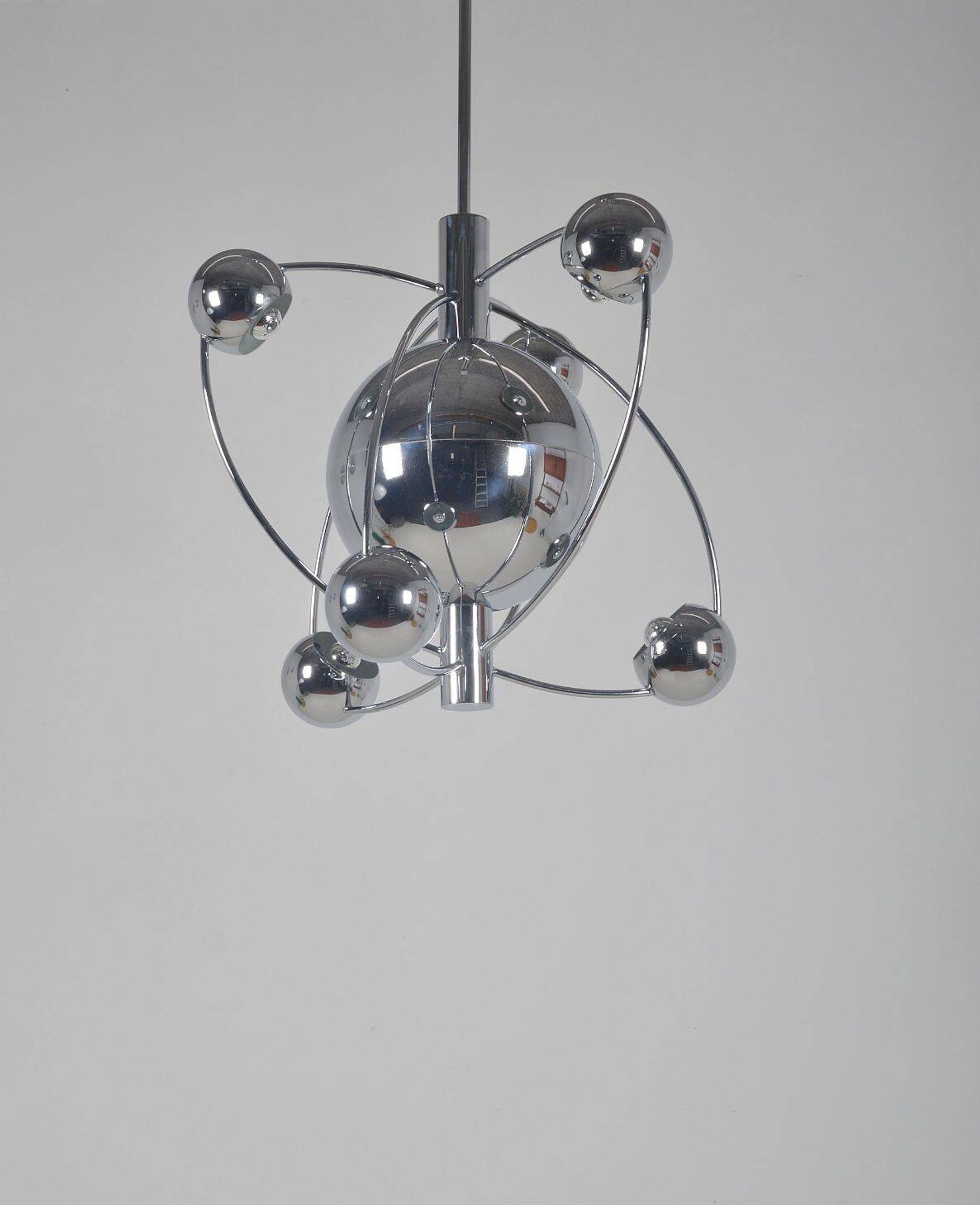 Chandelier 'Satellite' italien conçu par Goffredo Reggiani, années 1960.