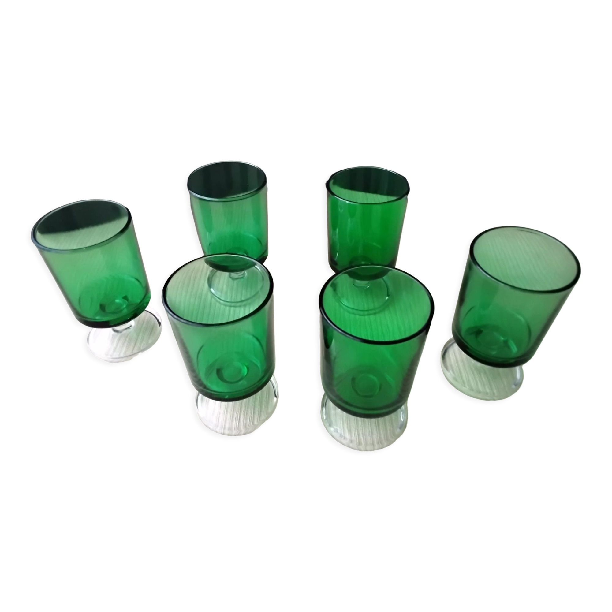 Set de 6 verres à apéritif ou vin blanc Luminarc  Années 70