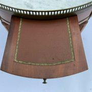 Table bouillote 1950 pied marbre avec galerie style louis xvi