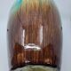 Vase Accolay signé J C en céramique Marron, Bleu France Vintage Design 1960