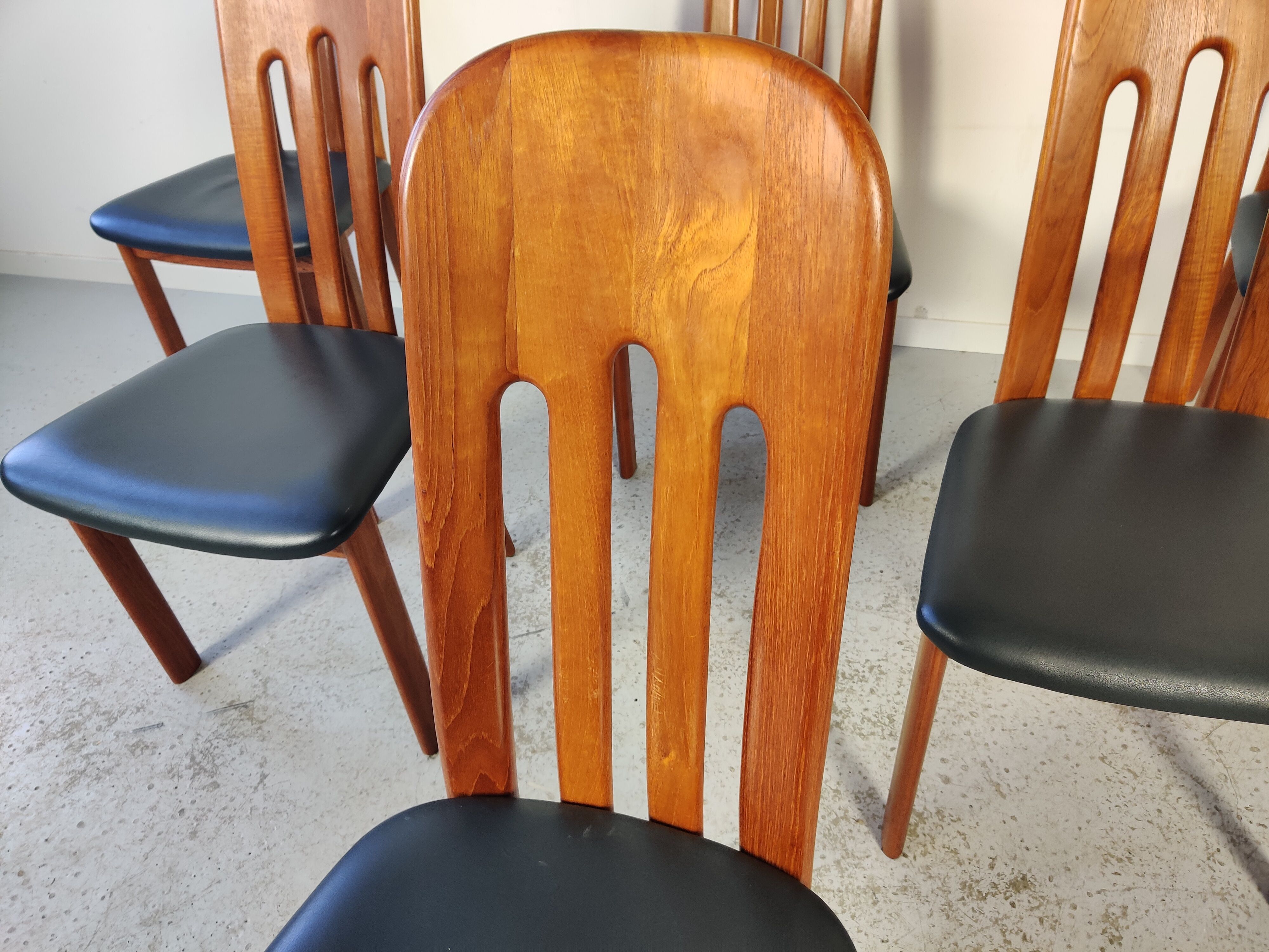 6 Scandinavian teak chairs from Ansager møbler, Denmark 1980s