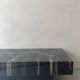 Rectangular coffee table in marble resin, design from around 1970.