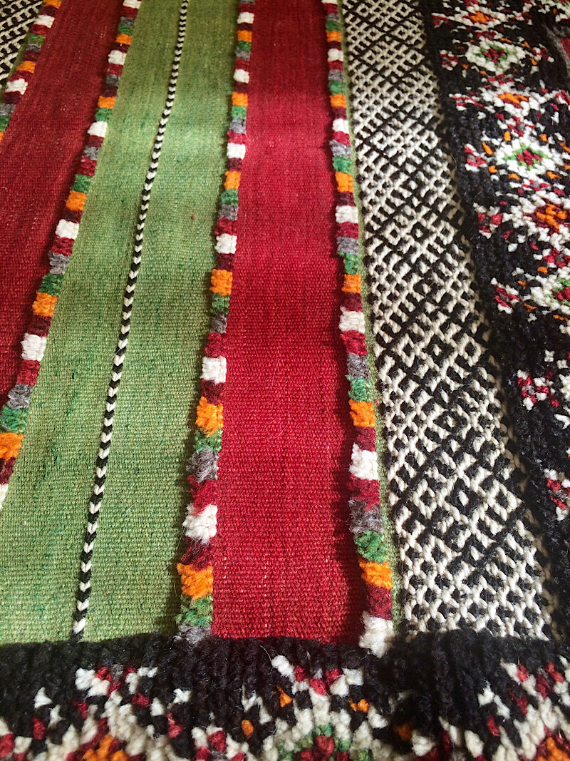 Vintage Berber kilim carpet 110x210cm