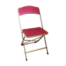 Pink velvet folding chair