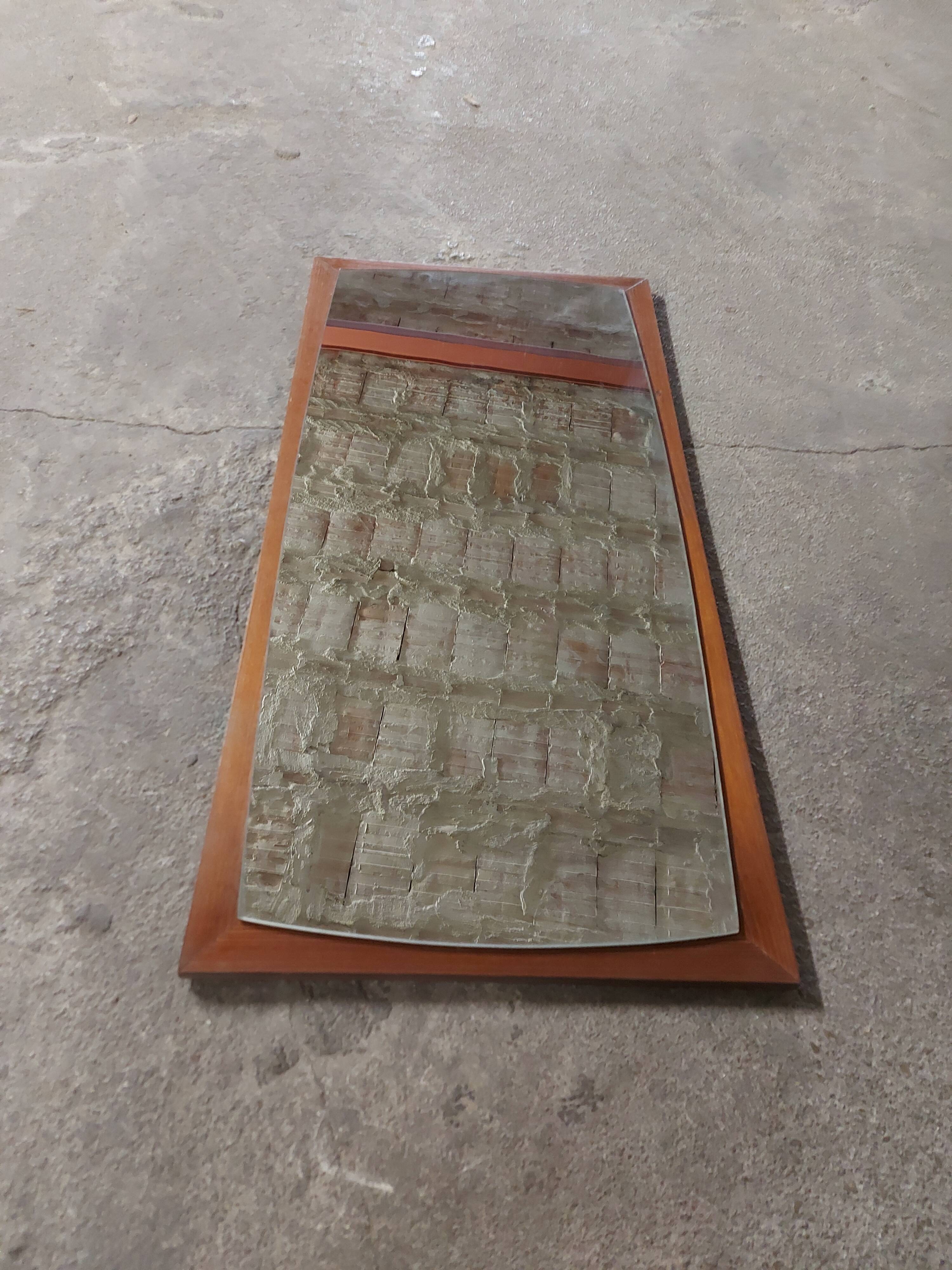 Scandinavian vintage wall mirror 37 X 77 cm