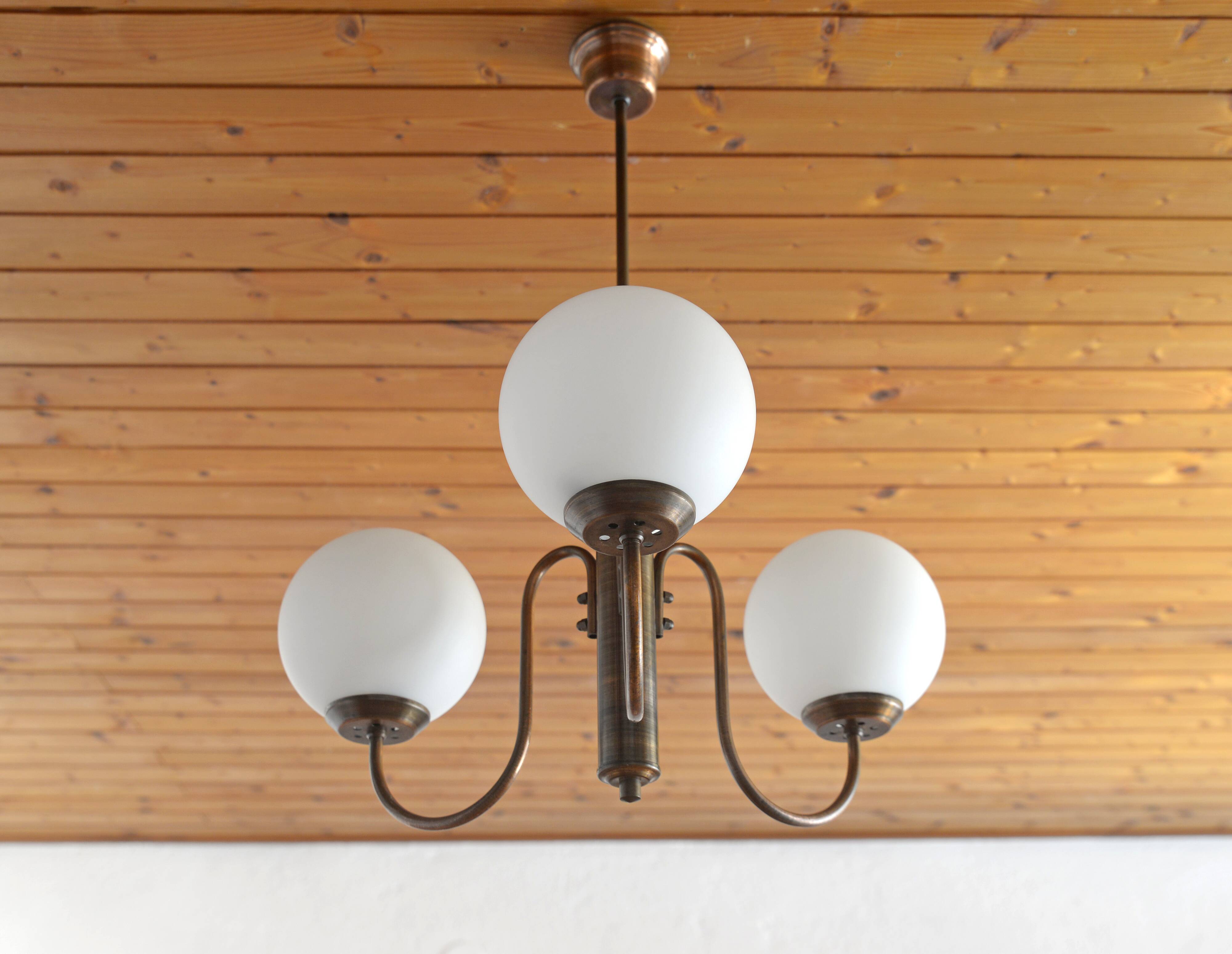 Vintage Pendant Light from 1970's Mid Century Rustic Hanging Lamp Copper