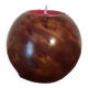 Scandinavian candle holder in elm magnifying glass