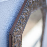 Repelled brass mirror, 74x43cm