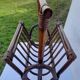 Vintage rattan magazine holder